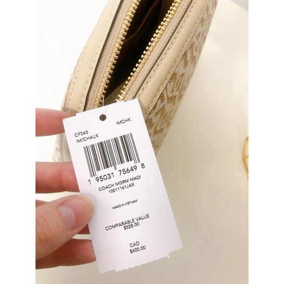 Coach CF343 Madi Crossbody With Coach Monogram Print IN Chalk - Picture 7 of 7